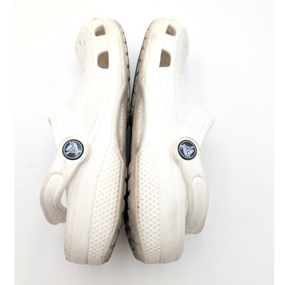 Crocs Classic Clogs Ankle Strap Round Toe Slip On Shoes Kids White Size J6 EU22 - Picture 6 of 10